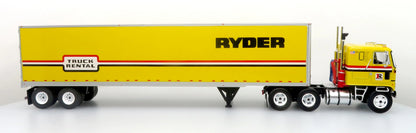 1970 GMC Astro 95 Tractor &amp; Trailer 1:43 Ryder Truck Rental Iconic Replicas 43-0662