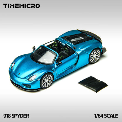 TimeMicro 1:64- Porsche 918 Spyder - Blue TM643530