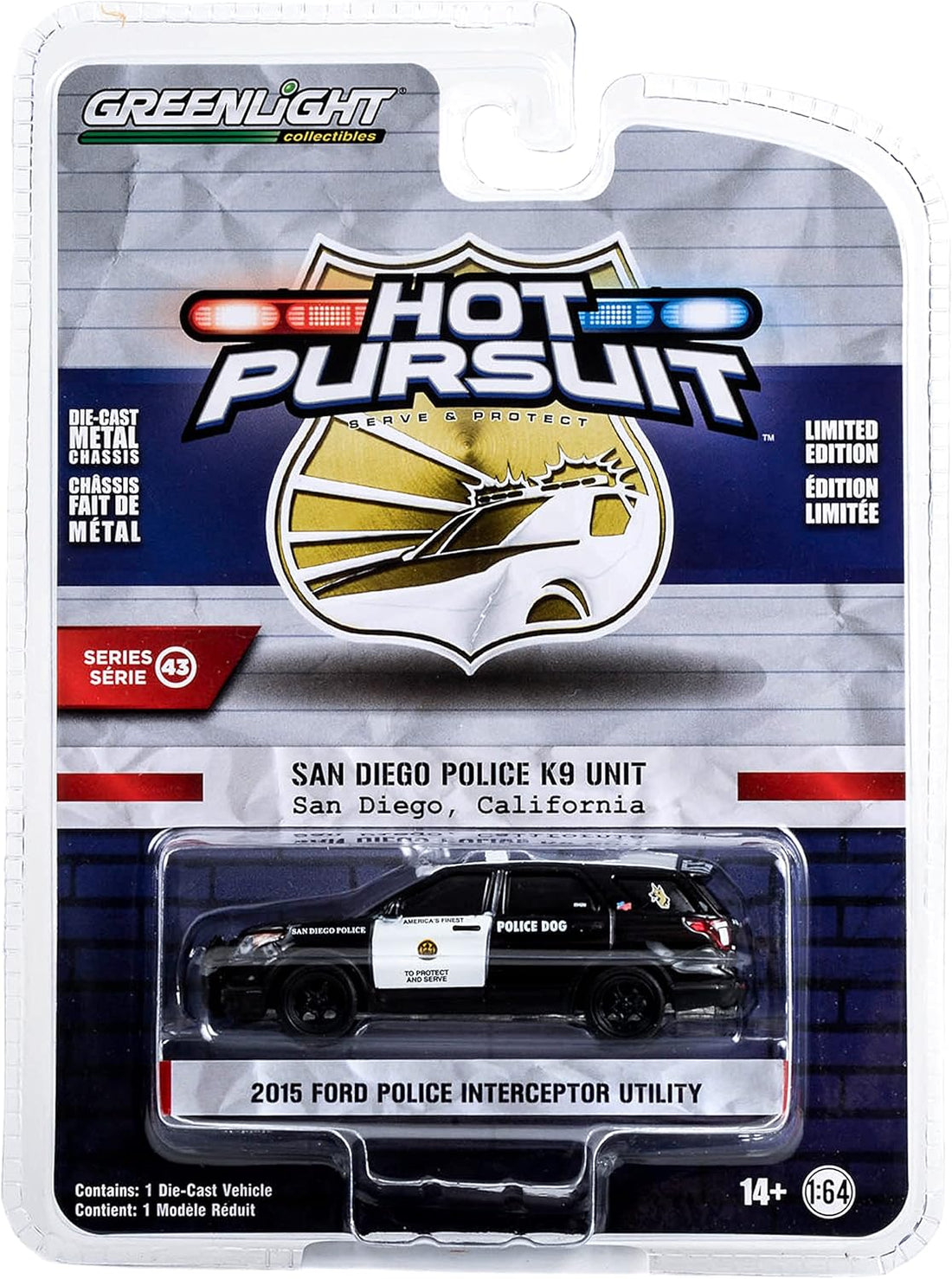 2015 Police Interceptor Utility Black &amp; White San Diego Police K9 Unit
