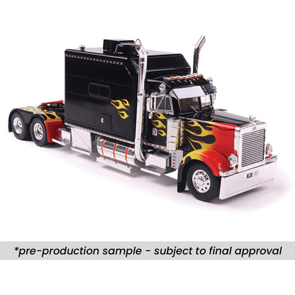 2002 Peterbilt 379 Custom - Black w/ Flames (1:43)