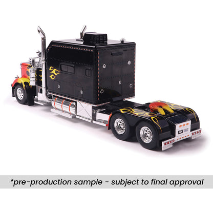 2002 Peterbilt 379 Custom - Black w/ Flames (1:43)