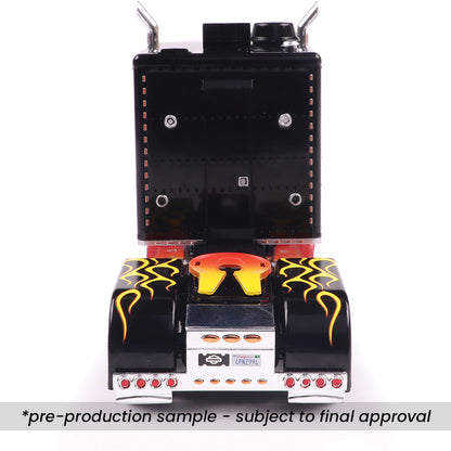 2002 Peterbilt 379 Custom - Black w/ Flames (1:43)