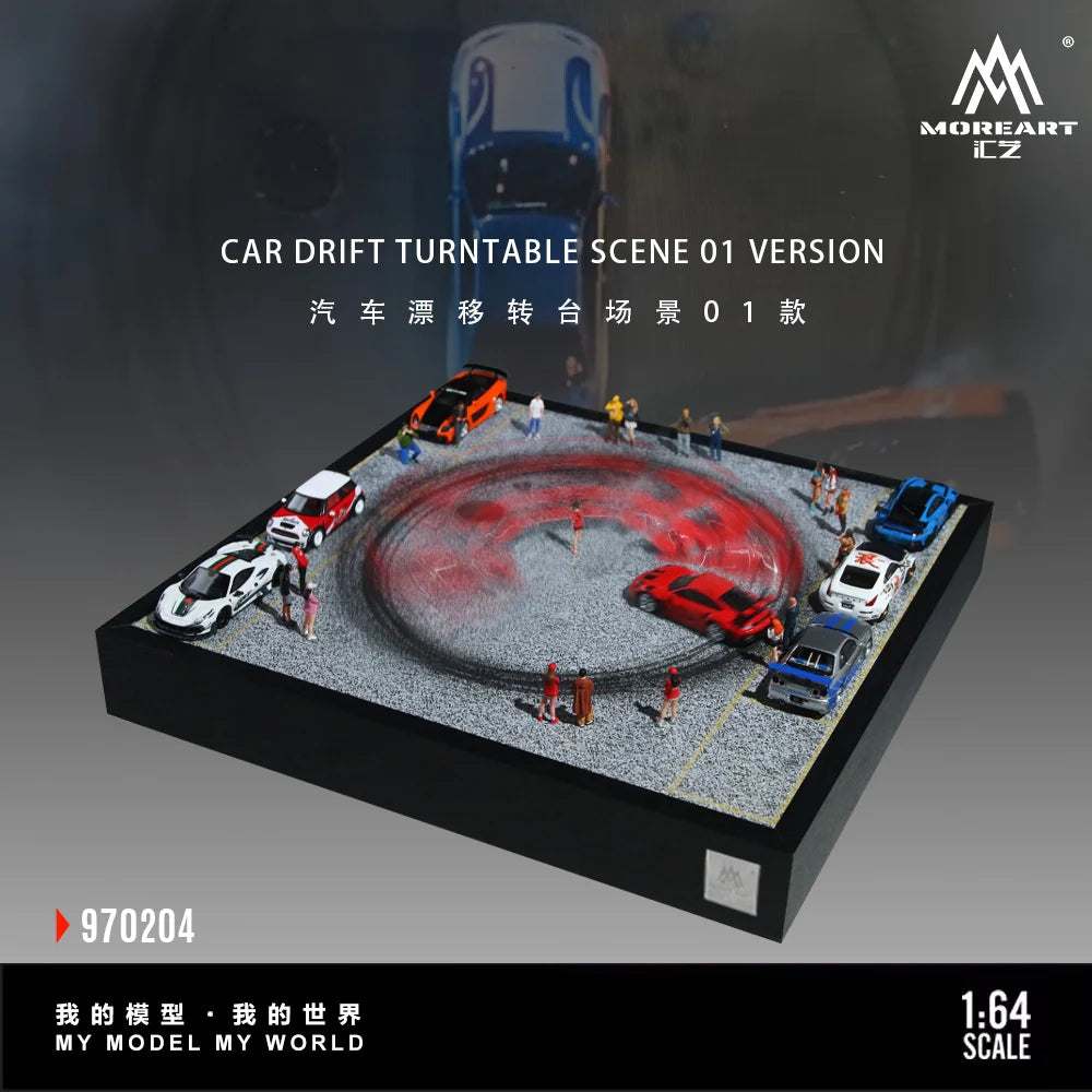 MoreArt 1:64 Car Drift Turntable Scene – O1 Version MO970204