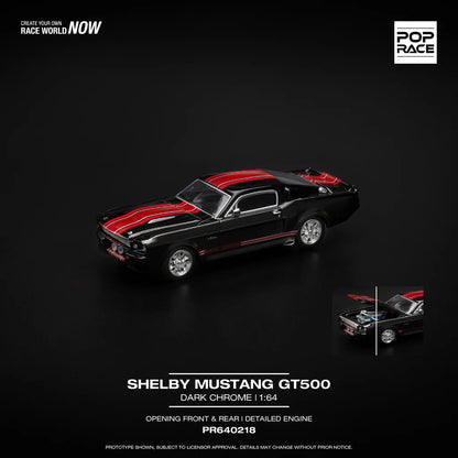 POPRACE 1/64 - Shelby Mustang GT500 - "Dark Chrome" - PR640218