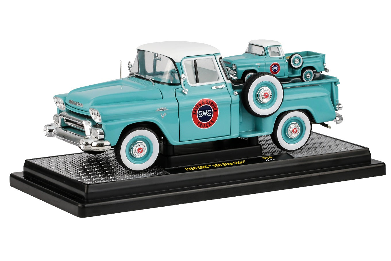 1958 GMC 100 Step Side, Blue (Wal-Mart Series-M2 Release S18-1:24)