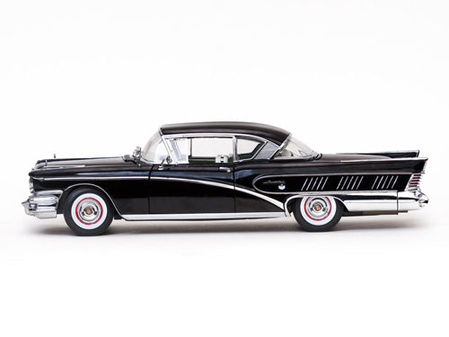 1958 Buick Limited Riviera Coupe in  Black Charcoal (Échelle-Scale 1:18)