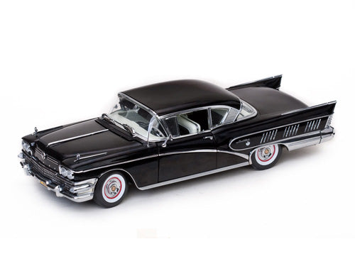 1958 Buick Limited Riviera Coupe in  Black Charcoal (Échelle-Scale 1:18)