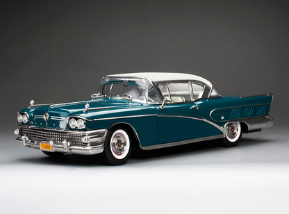 1958 Buick Limited Riviera Coupe (Glacier White / Dark Turquoise Poly)
