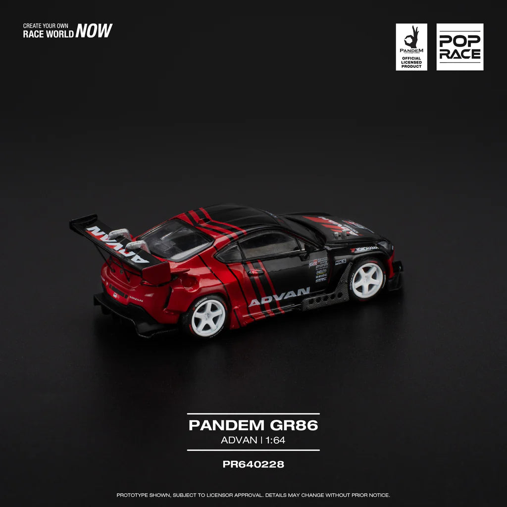 (PRE-0RDER 2025) POPRACE 1/64, PANDEM GR86 - ADVAN
