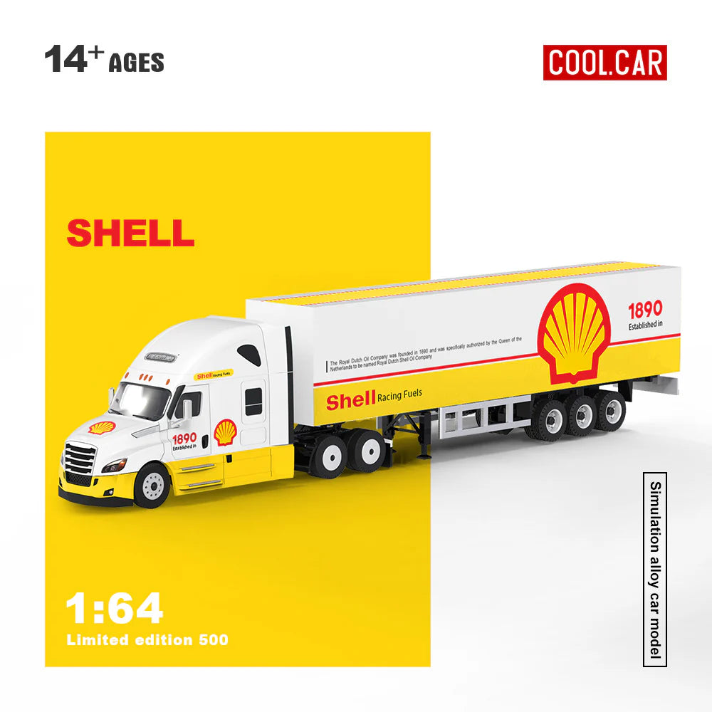CoolCar 1/64 - Freightliner Container Truck- SHELL CC800112