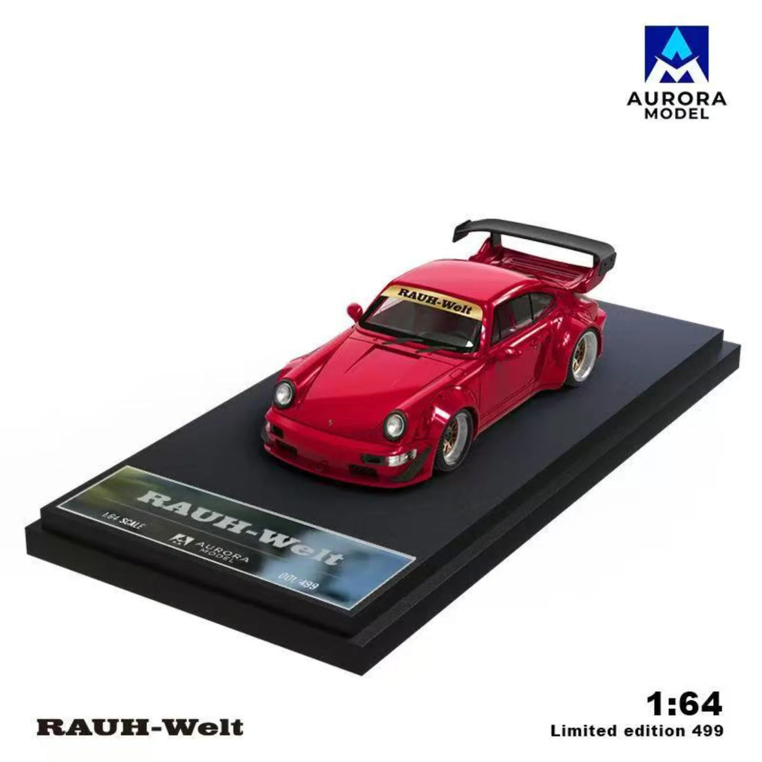 AURORA MODEL 1/64- Porsche RWB964 Red AM640881