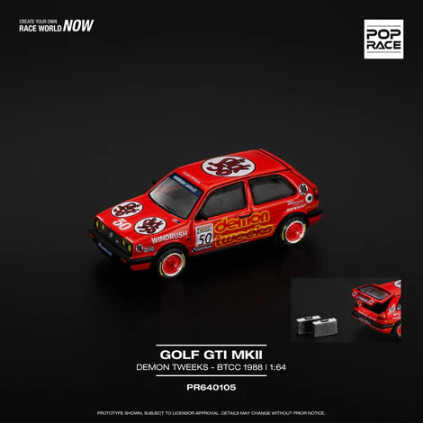 POPRACE 1/64 - Volkswagen Golf GTI MKII - "Team Demon Tweeks BTCC 1988" - PR640105