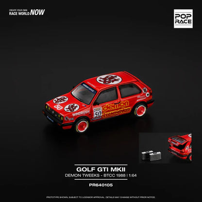 POPRACE 1/64 - Volkswagen Golf GTI MKII - "Team Demon Tweeks BTCC 1988" - PR640105