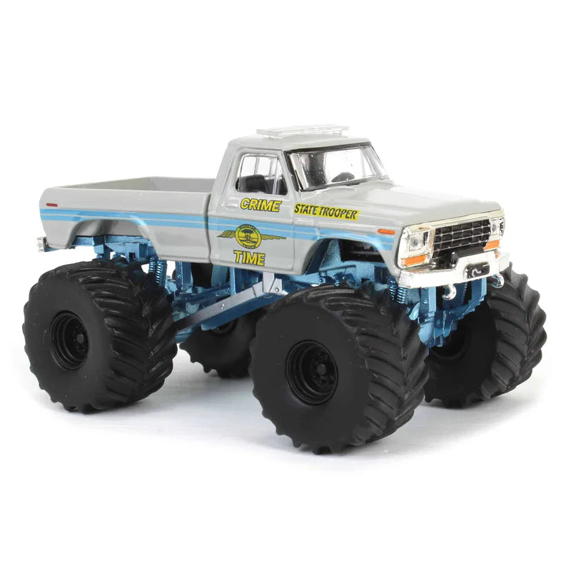 1979 Ford F-250 Monster Truck Crime Time State Trooper – GreenLight Kings of Crunch 1:64 – GL49195-F