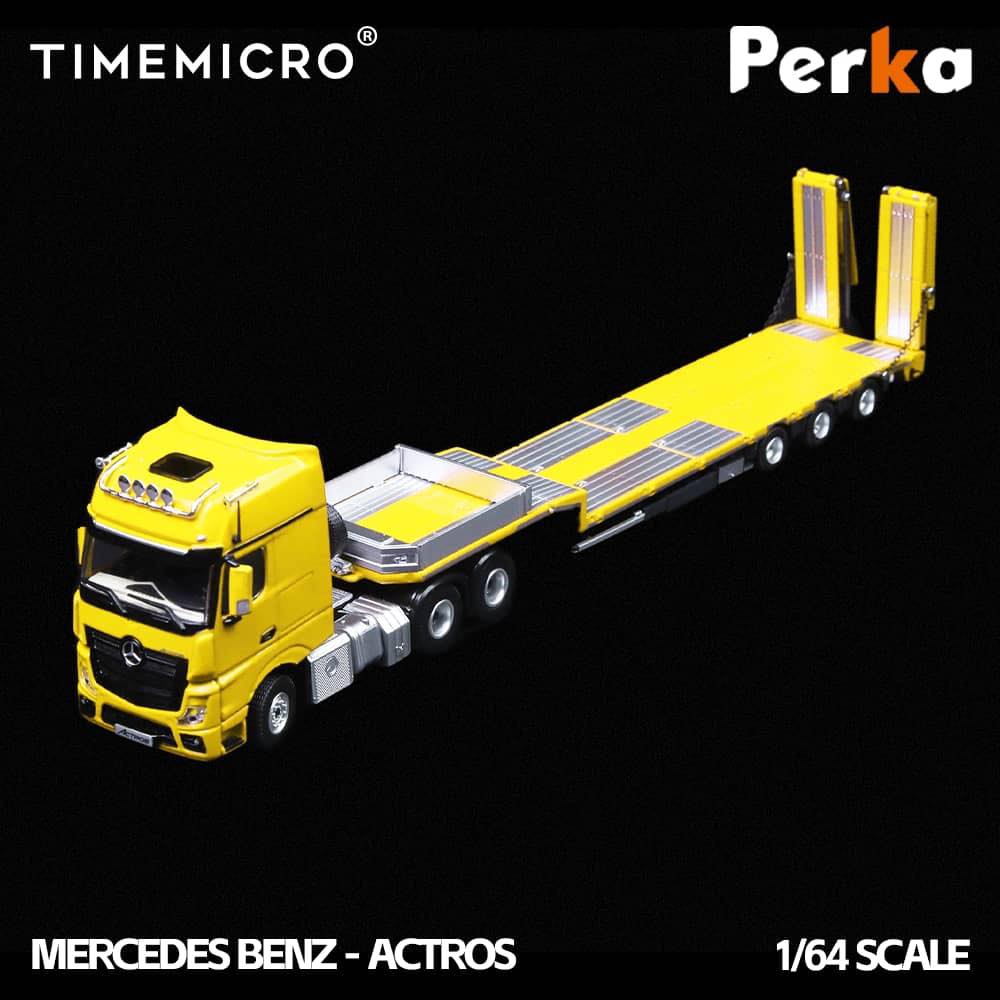 TimeMicro x Perka -Mercedes Benx Flatbed Transport- Yellow TM646732
