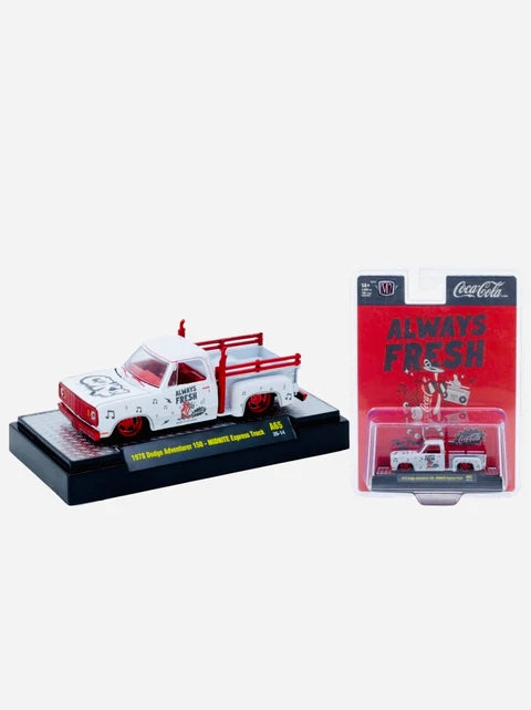 CHASE CAR – M2 Machines 1:64 Coca-Cola 1978 Dodge Adventurer 150 Midnite Express – White – 52500-A65-C-CHASE