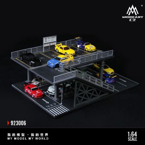 MoreArt Diorama 1:64-STEEL STRUCTURE PLATFORM PARKING SCENE "F Version" MO923006