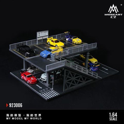 MoreArt Diorama 1:64-STEEL STRUCTURE PLATFORM PARKING SCENE "F Version" MO923006