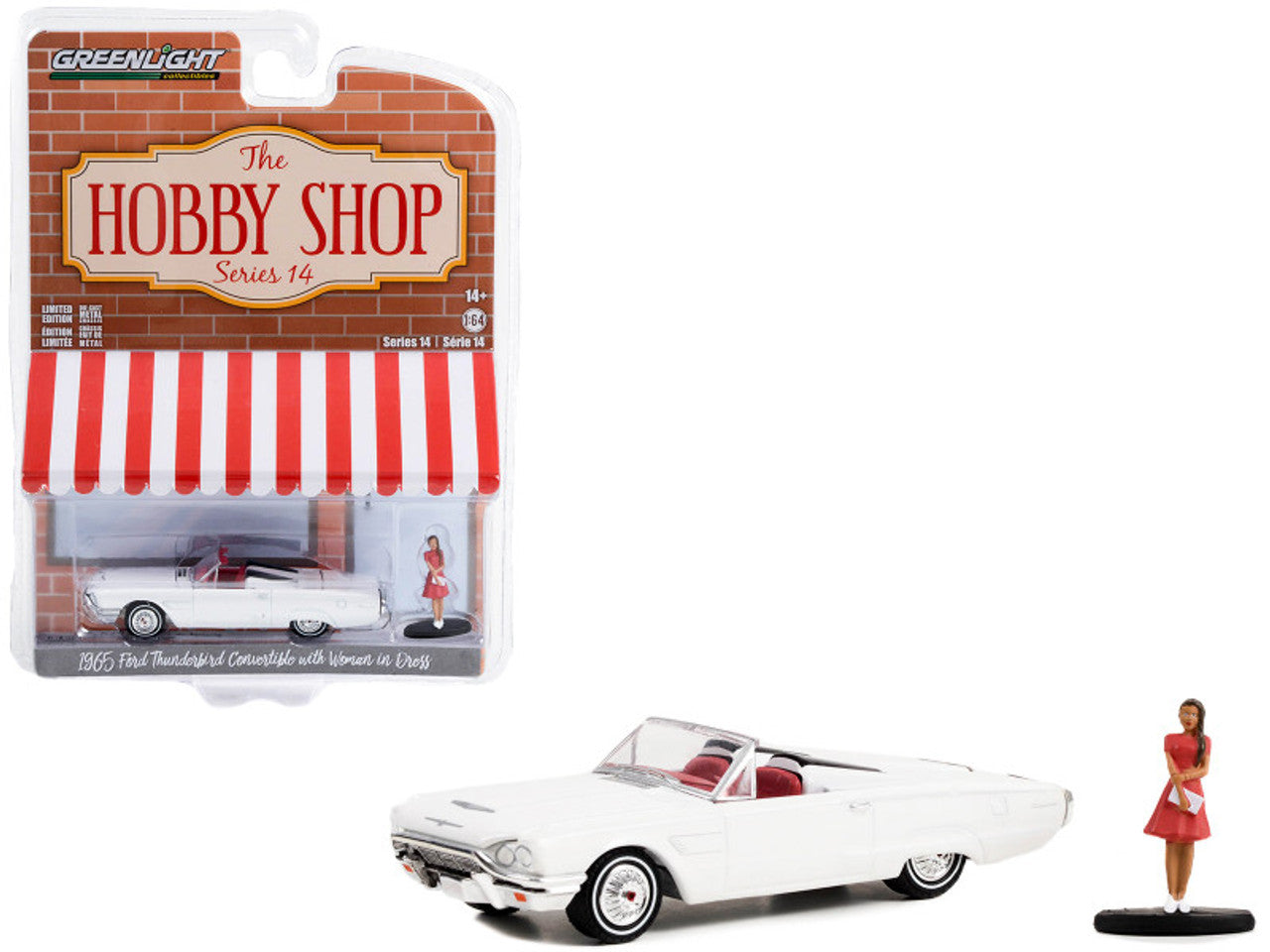 1965 Ford Thunderbird Convertible with Woman in Dress , The Hobby Shop Series 14