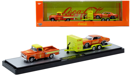 M2 Machines- 1958 Chevrolet Apache Cameo Truck &amp; 1970 Chevrolet Chevelle SS 454 – Coca-Cola (56000-TW43A)