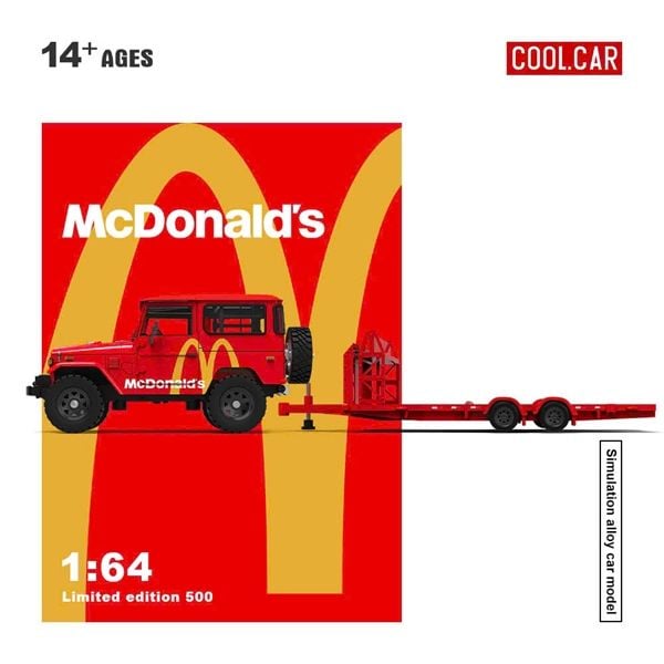 CoolCar 1:64- Toyota FJ40 &amp; Trailer McDonald&