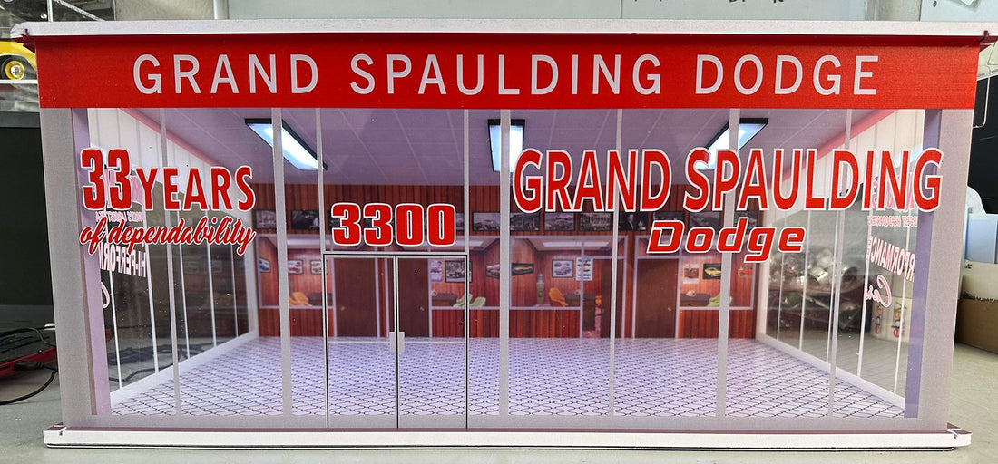 YCID 1:18-Mr. Norms Dealership Showroom Diorama 1/18