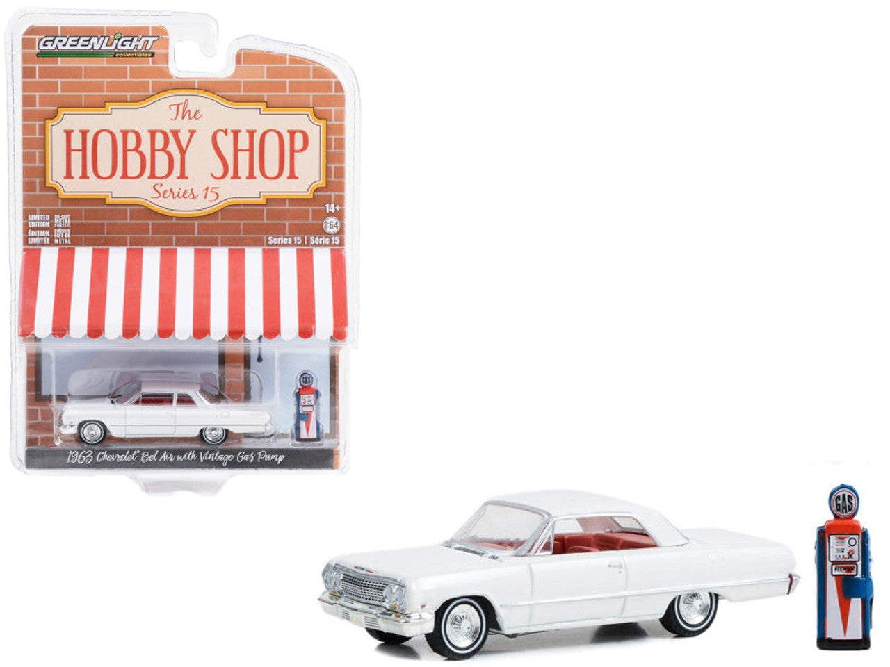 1963 Chevrolet Bel Air with Vintage Gas Pump, The Hobby Shop Series 15