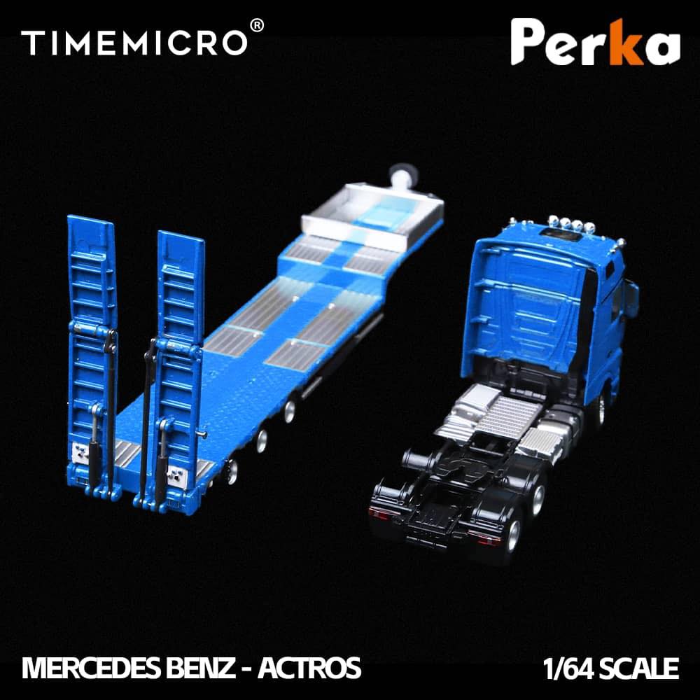 TimeMicro x Perka -Mercedes Benx Flatbed Transport- Blue TM646733