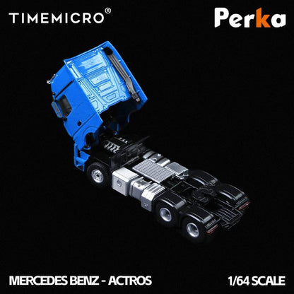TimeMicro x Perka -Mercedes Benx Flatbed Transport- Blue TM646733