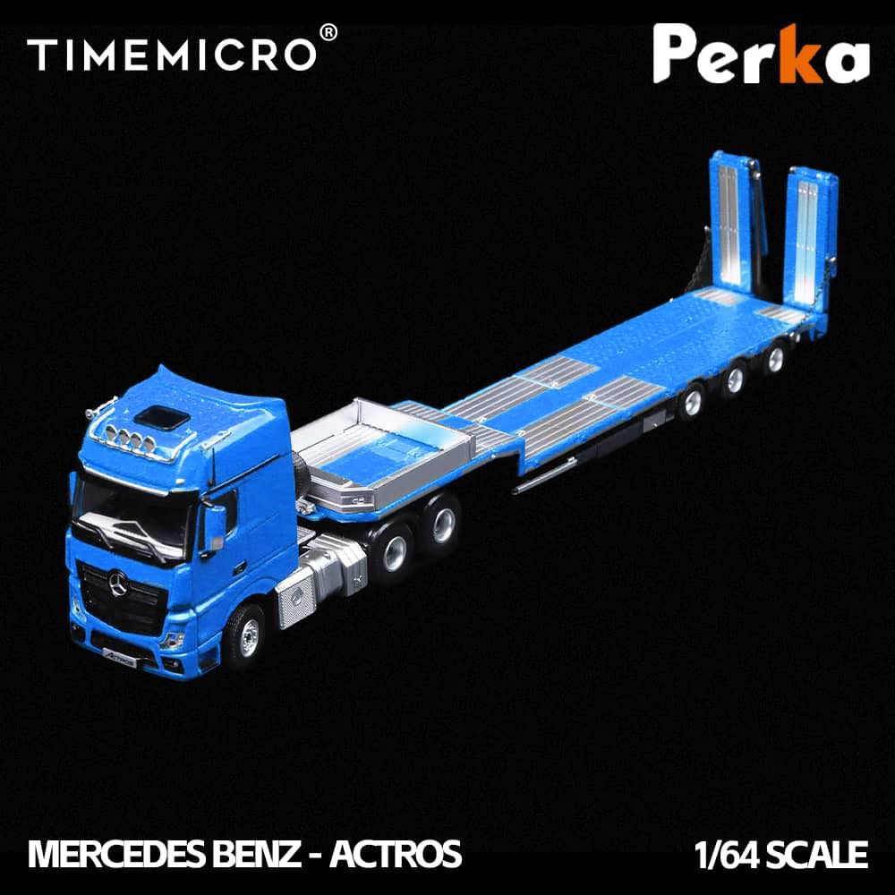 TimeMicro x Perka -Mercedes Benx Flatbed Transport- Blue TM646733