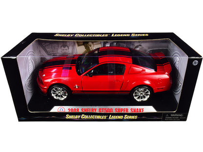 Ford Shelby Mustang GT500 Super Snake 2008 Rouge – Shelby Collectibles Legend Series 1:18 (sc313/red)