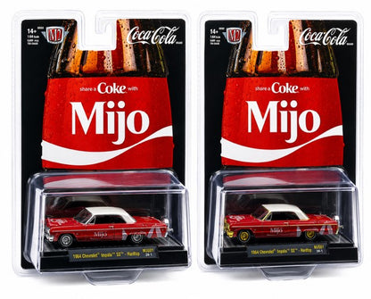 M2 Machines 1:64 Coca Cola ” Share A Coke with Mijo” 1964 Chevrolet Impala SS Lowriders 51500-MJS01