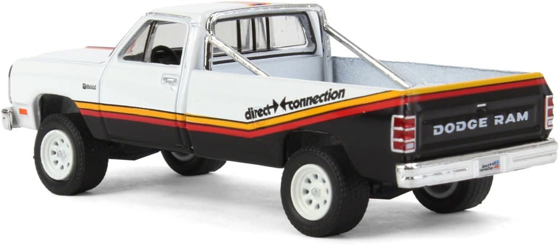 1981 Dodge Ram D-150 Pickup Truck White with Stripes "Mopar Direct Connection"