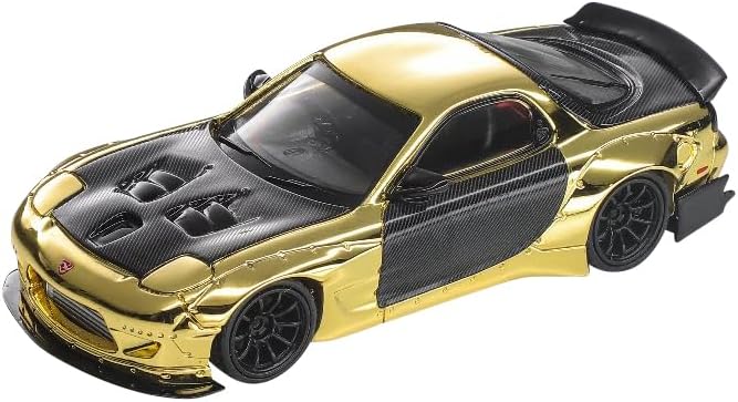 MODELMODEL 1:64 Mazda RX-7 FD Rocket Bunny – Plaqué or – Exclusivité HK Toycar Salon 2026 – MM64-RX7FDR-HKTCS2026