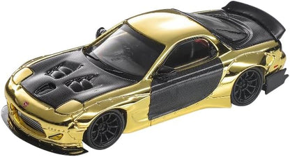 MODELMODEL 1:64 Mazda RX-7 FD Rocket Bunny – Plaqué or – Exclusivité HK Toycar Salon 2026 – MM64-RX7FDR-HKTCS2026