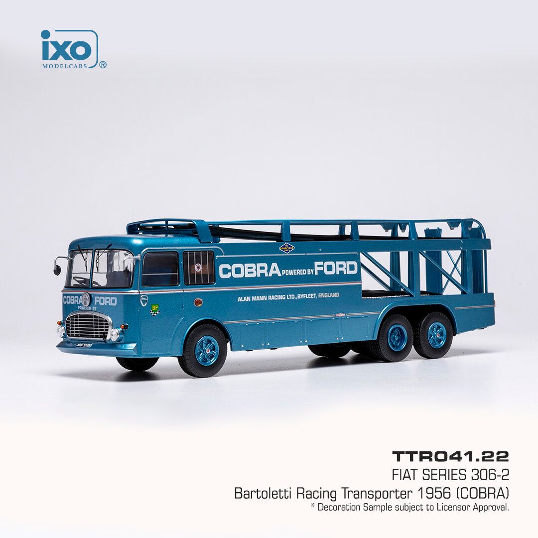 (Limite par client) IXO Model 1:43- Fiat Bartoletti 306/2 Transport Auto Cobra Ford IXOTTR041.22