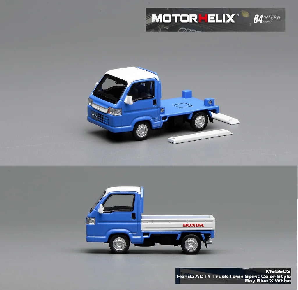 Motorhelix 1/64 - Intern Series 1/64 Honda ACTY Truck Bay Blue x White M65603