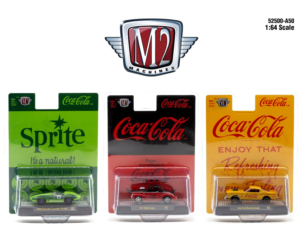 M2 Machines 1:64 Coca-Cola 2024 Release A50 Assortment