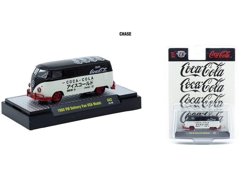 CHASE CARS-Coca-Cola - 1960 Volkswagen Delivery Van USA Model 52500-A62B  (M2 Machines Coca-Cola Release A62)