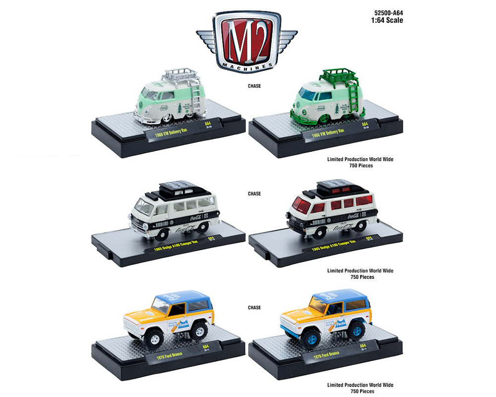 1976 Ford Bronco – M2 Machines 1:64 Coca-Cola Release A64 – 52500-A64-C