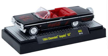 M2 Machines 1:64 Coca-Cola 1964 Chevrolet Impala SS – Black &amp; Red – 52500-A65-A