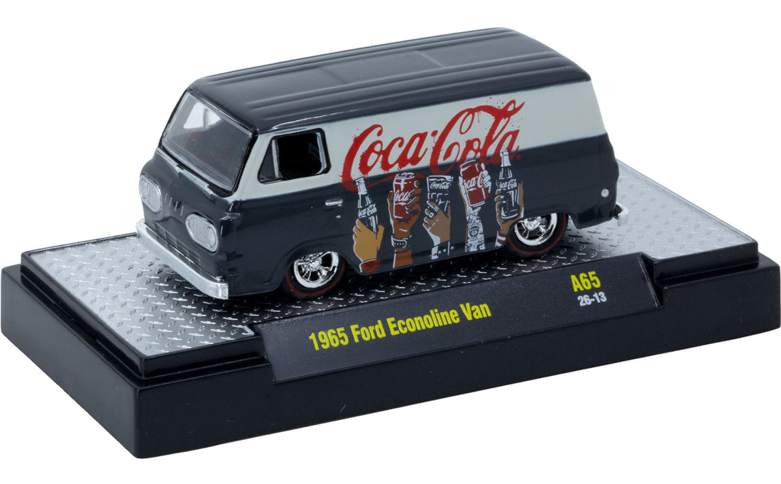M2 Machines 1:64 Coca-Cola 1965 Ford Econoline Van – Noir – 52500-A65-B