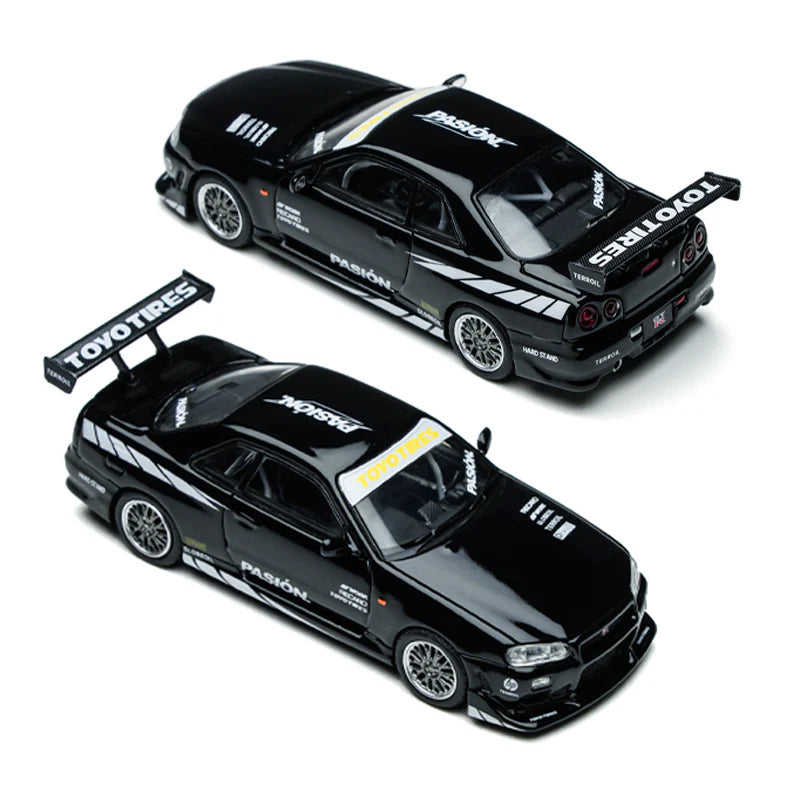 TimeMicro 1:64- Nissan Skyline GTR R34 Black TM800504