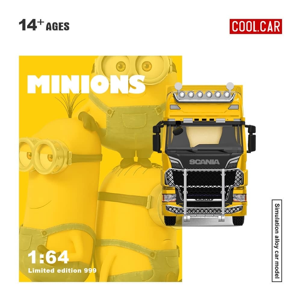 CoolCar 1/64 - Scania Container Truck- MINION CC644028
