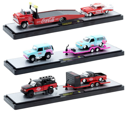 1998 GMC Sierra 1500 4X4 &amp; 1995 GMC S15 Sonoma – M2 Machines 1:64 Coca-Cola Auto-Haulers Release S03 – 56000-S03-C