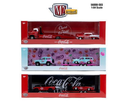 1998 GMC Sierra 1500 4X4 &amp; 1995 GMC S15 Sonoma – M2 Machines 1:64 Coca-Cola Auto-Haulers Release S03 – 56000-S03-C
