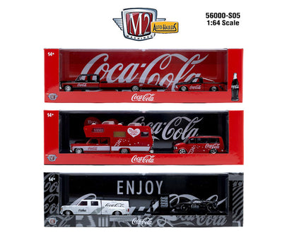 M2 Machines 1:64 1975 Chevrolet Cheyenne Super 30 &amp; 1995 GMC Safari Van – Coca-Cola Auto-Haulers Release S05 – 56000-S05-B