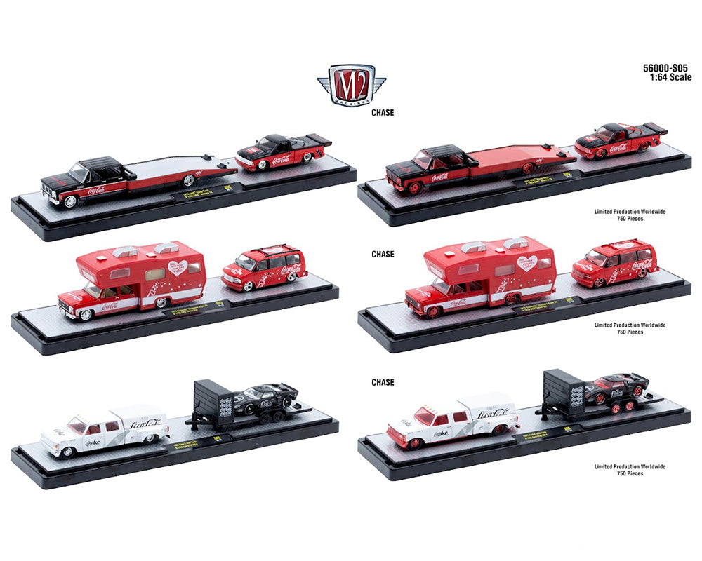 CHASE CAR – M2 Machines 1:64 1987 Ford F-350 Truck &amp; 1966 Ford GT40 MK2 – Coca-Cola Auto-Haulers Release S05 – 56000-S05-C-CHASE