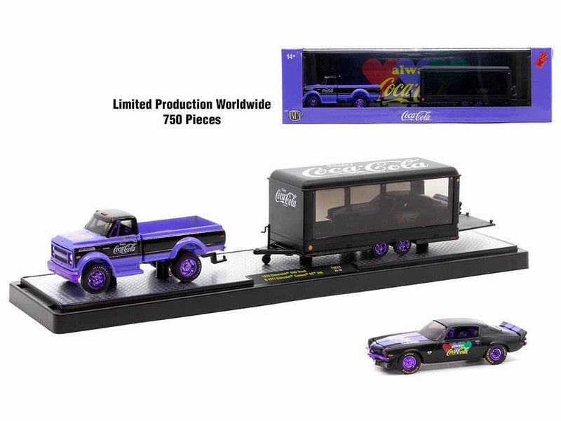 CHASE CARS-1970 Chevrolet C60 Truck with See-Through Enclosed Trailer &amp; 1971 Chevrolet Camaro SS 396 "Coca-Cola"