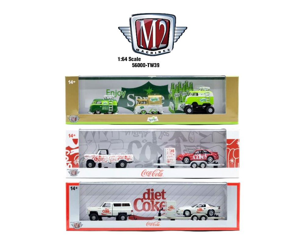 M2 Machines-Auto-Haulers Coca-Cola Release TW39 - 3-Piece Set  (56000-TW39)